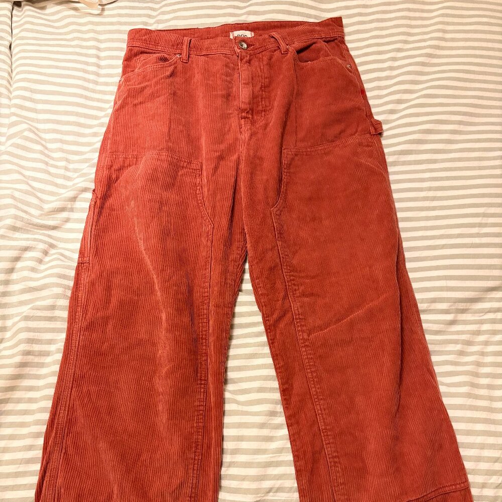 BDG Orange Corduroy Carpenter Pants